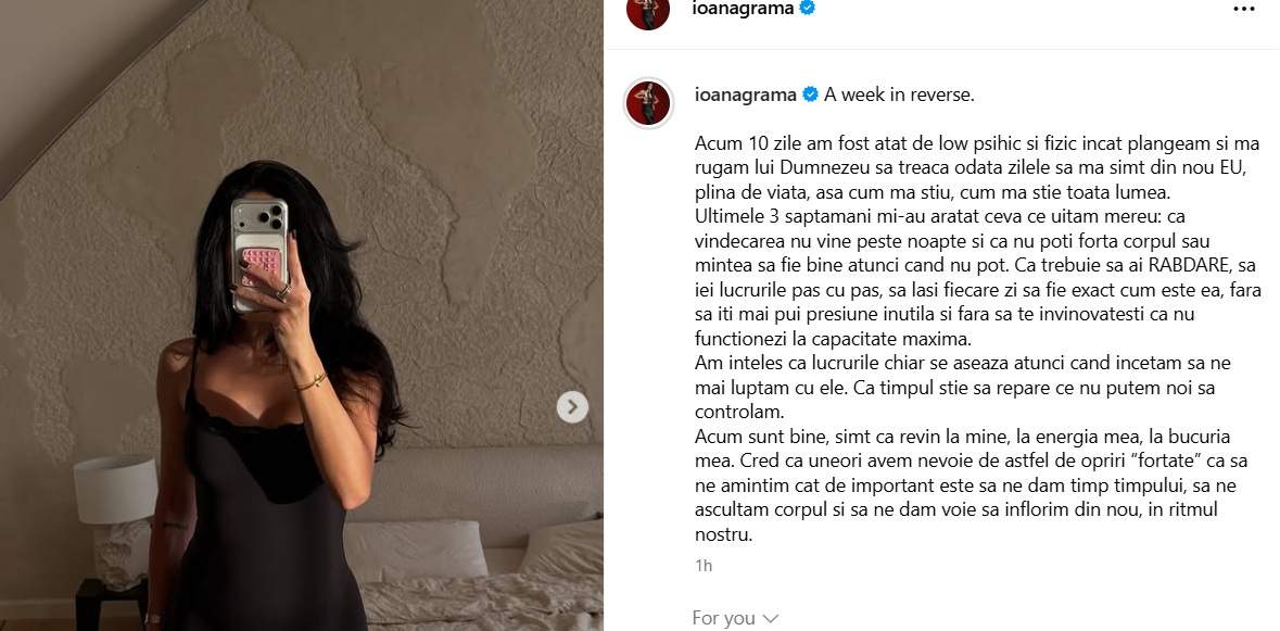 Ioana Grama, despre momentele dificile prin care a trecut. Ce lecții importante a învățat influencerița