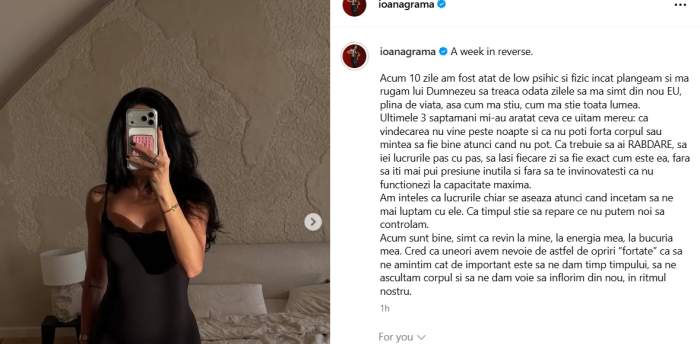 Ioana Grama, despre momentele dificile prin care a trecut. Ce lecții importante a învățat influencerița