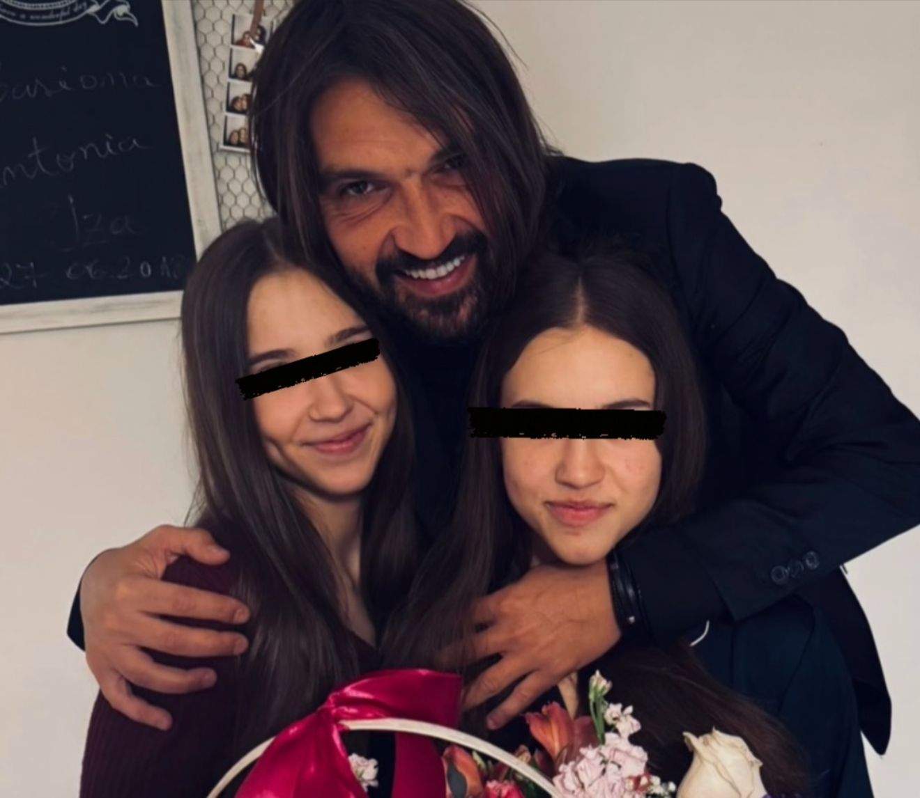 Dan Alexa, împreună cu fiicele lui