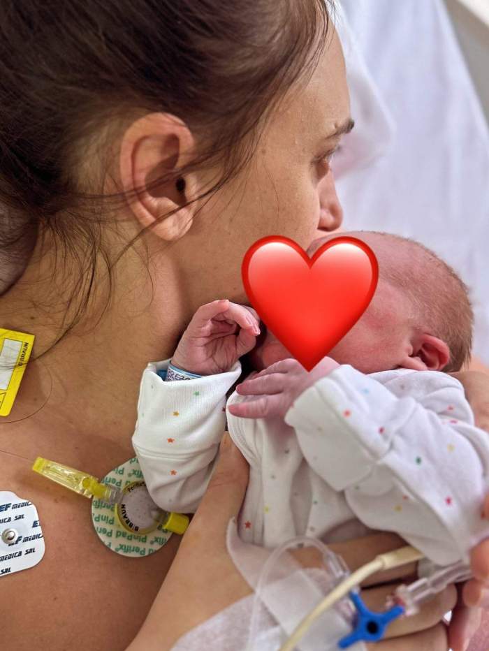 Ilona Brezoianu și bebelușul ei