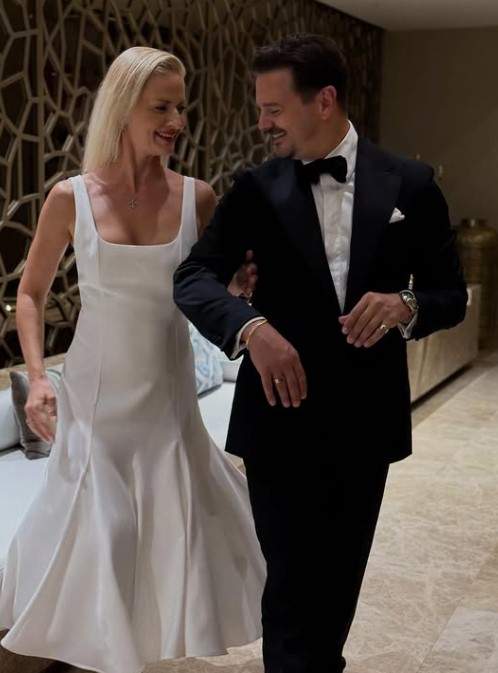 Elwira Petre, alături de soțul ei, Mihai Petre