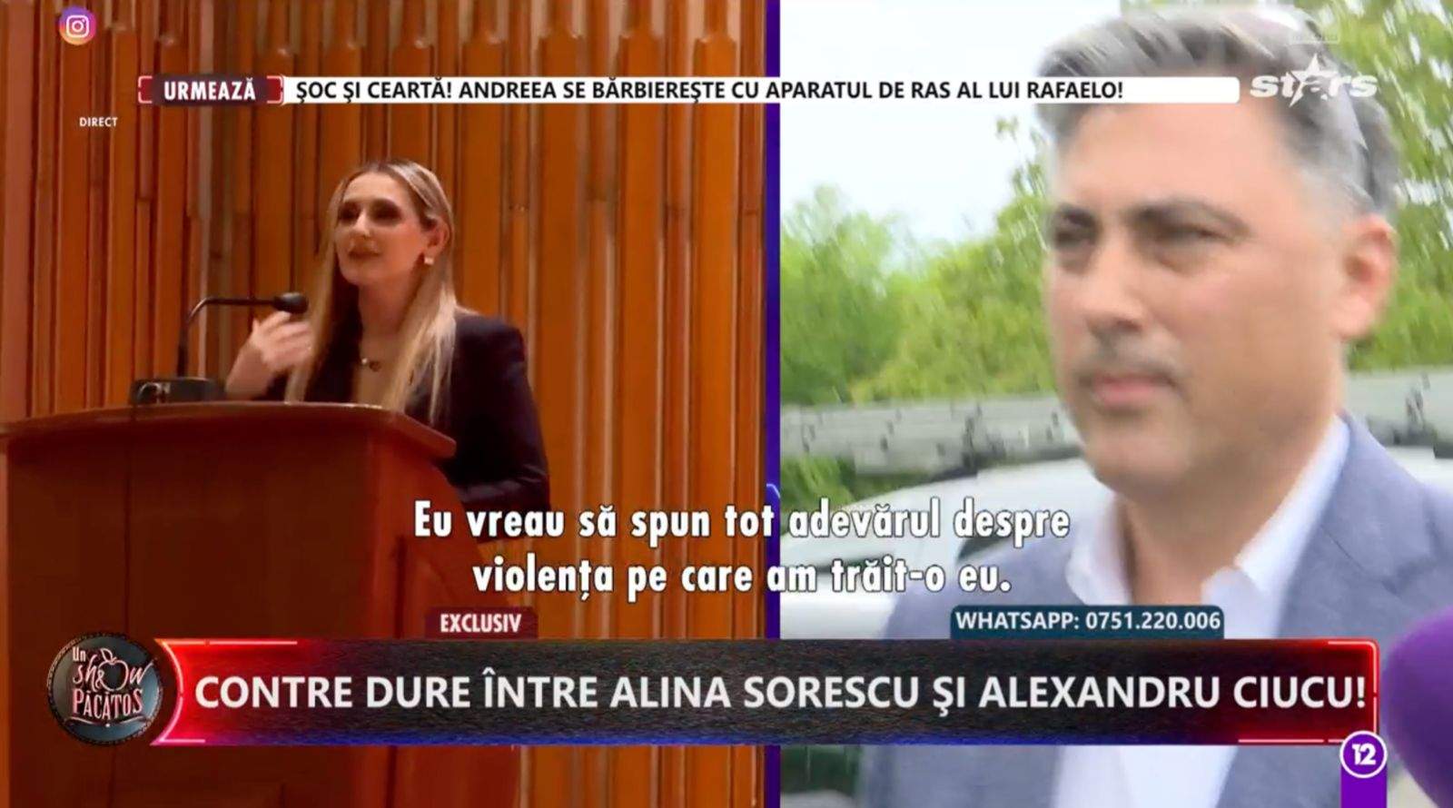 Alexandru Ciucu, la Un show păcătos, prin legătură teletonică