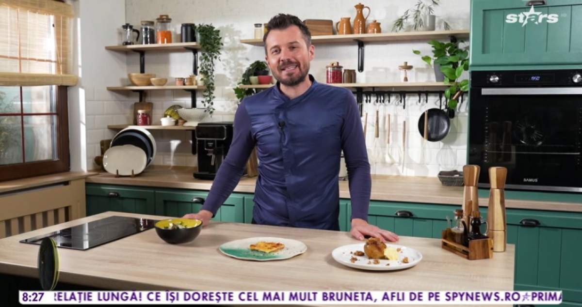 Chef Horia Manea, prezentând un meniu complet