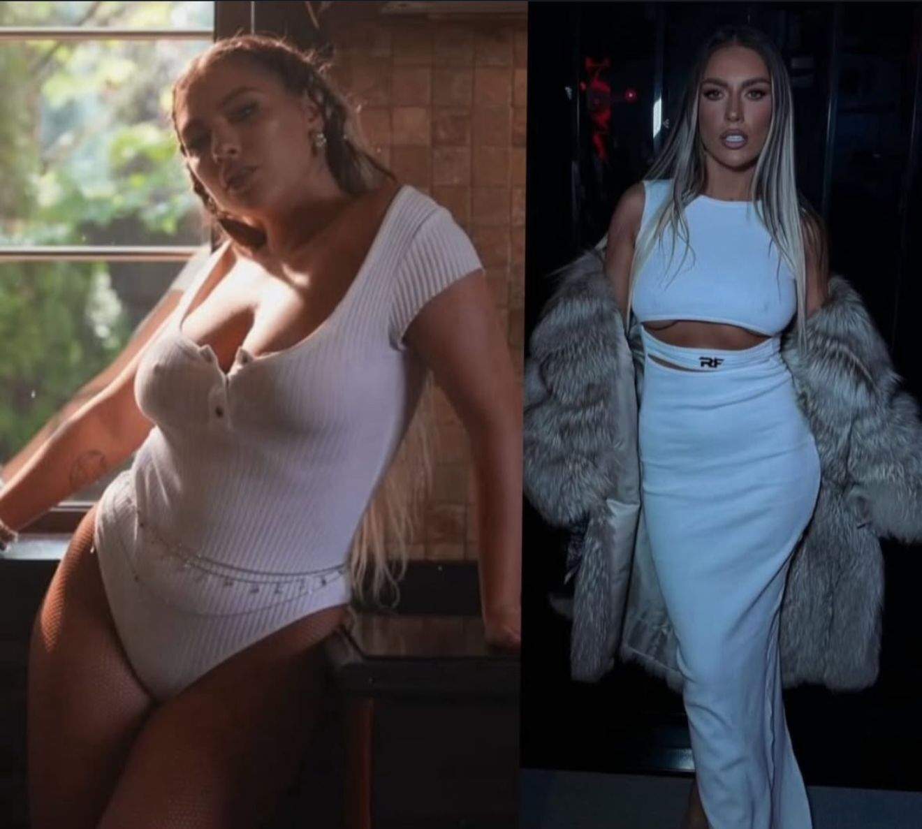 Colaj Jo înainte vs după ce a slăbit