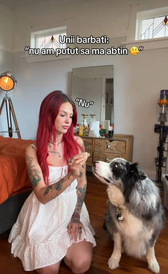 Marilu Dobrescu și un câine