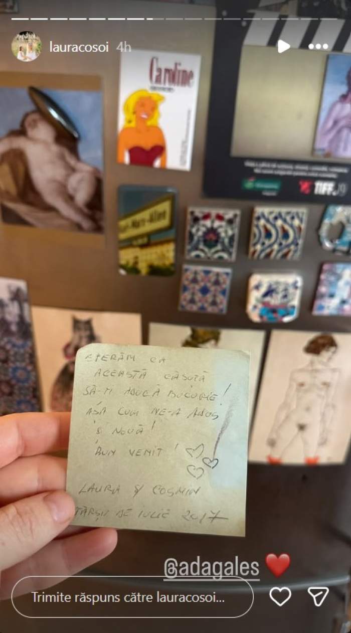 Laura Cosoi a revenit în primul apartament în care a locuit cu soțul ei. Cum arată locuința, care mai apoi a devenit acasă pentru Ada Galeș