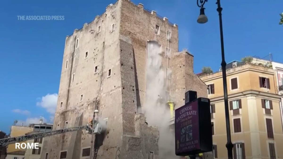 Momente de groază în Italia! Un turn medieval s-a prăbușit, iar un muncitor român a ajuns în stare critică la spital