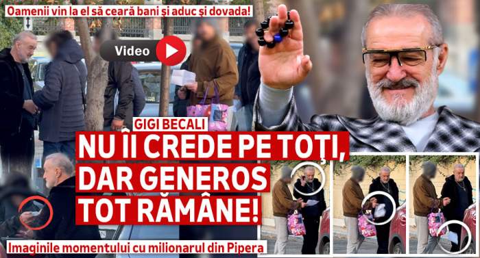 Oamenii vin la el să ceară bani şi aduc şi dovada! Gigi Becali nu ii crede pe toţi, dar generos tot rămâne! Imaginile momentului cu milionarul din Pipera | PAPARAZZI