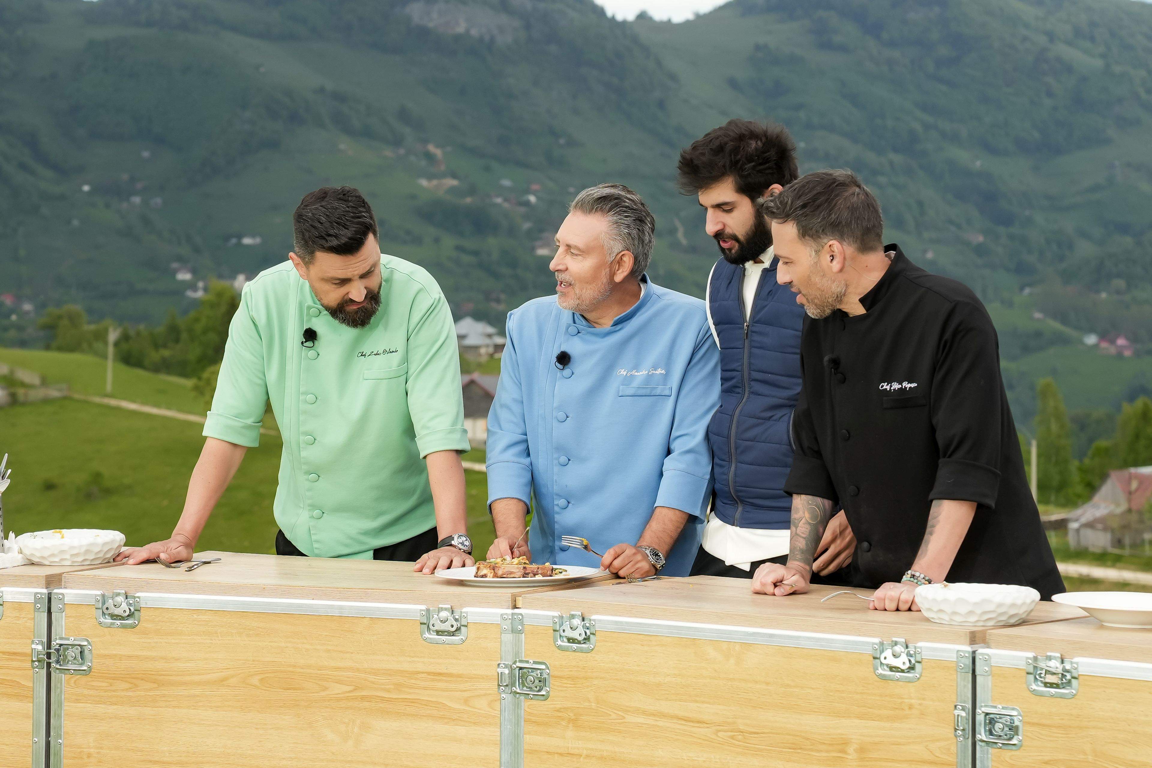 Amuletă grea, diseară, la Chefi la cuțite: jurații gătesc la 1.200 metri altitudine, iar Chef Oana Coantă, premiată de un prestigios ghid gastronomic francez, vine la degustare