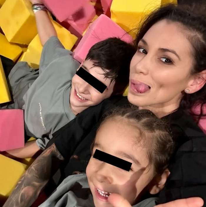 roxana vancea cu cei doi copii