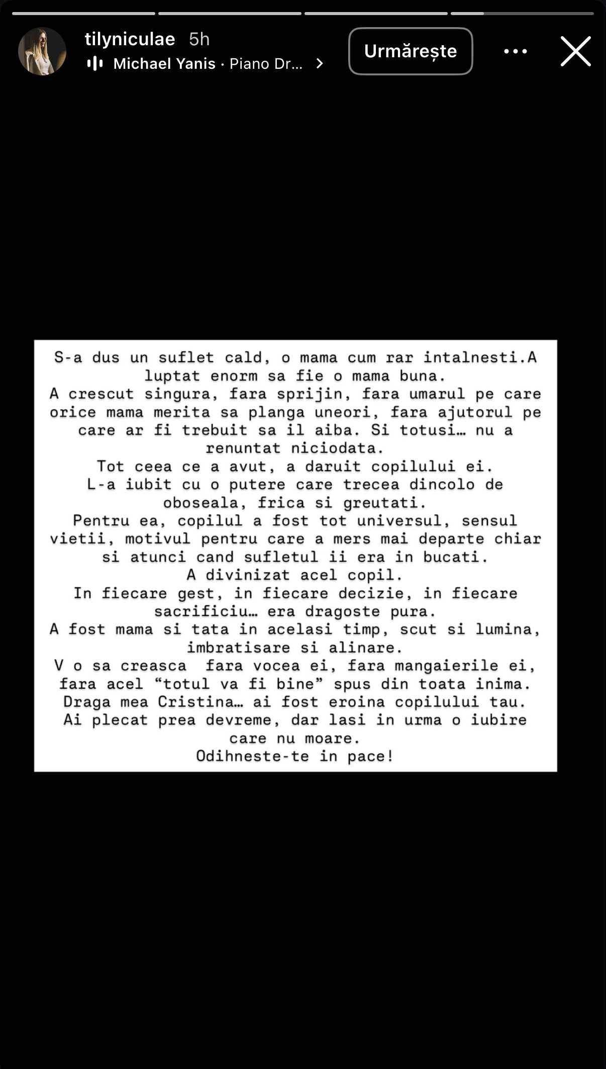 Tily Niculae, în doliu! Actrița a pierdut o persoană dragă: "Ai fost eroina..."