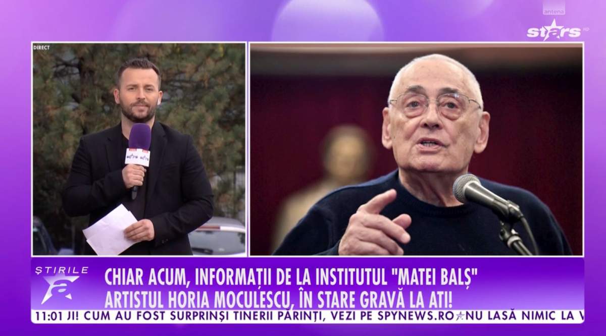 Anunț de ultimă oră despre starea de sănătate a lui Horia Moculescu. Ce spun medicii de la Institutul "Matei Balș"