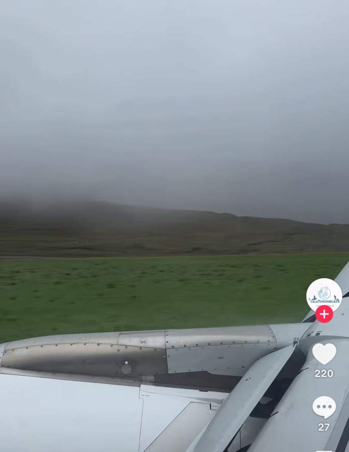 Momente de panică pentri doi vloggeri de travel din România! Avionul în care se aflau nu a putut ateriza în Insulele Feroe