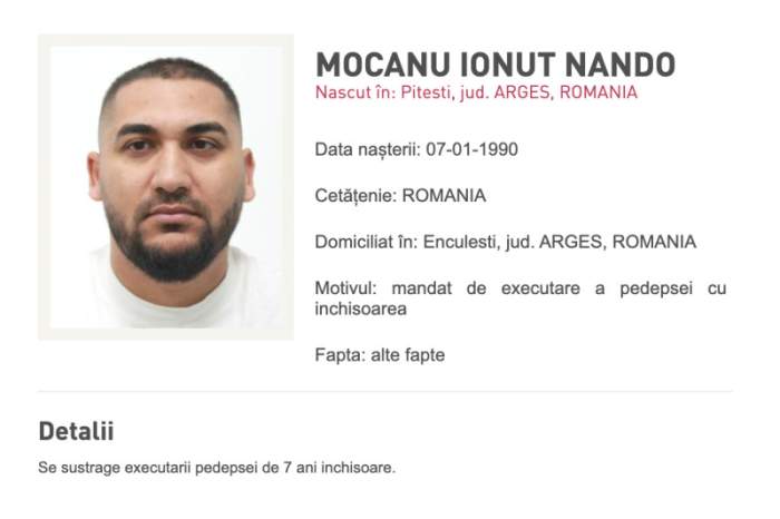 Nando Mocanu dat in Uramrire Generala