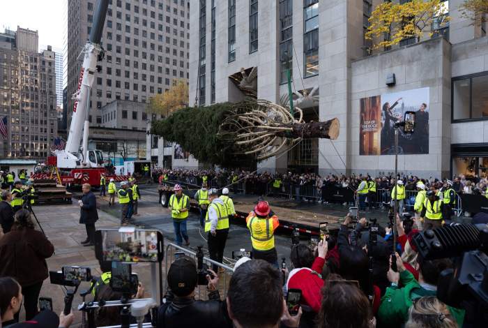 Bradul de Crăciun de la Rockefeller Center, din New York, a fost instalat! S-a dat start oficial sărbătorilor de iarnă | VIDEO