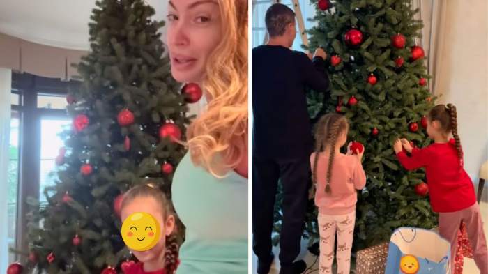 Valentina Pelinel a împodobit bradul alături de cei trei copii! Familia lui Cristi Borcea, pregătită pentru Crăciun