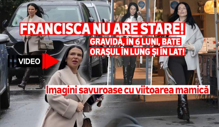 Francisca nu are stare! Gravidă, în 6 luni, bate oraşul în lung şi în lat! Imagini savuroase cu viitoarea mamică