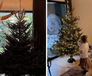 Cum arată bradul Adelei Popescu. Actrița și familia ei au optat pentru un pom natural de Crăciun