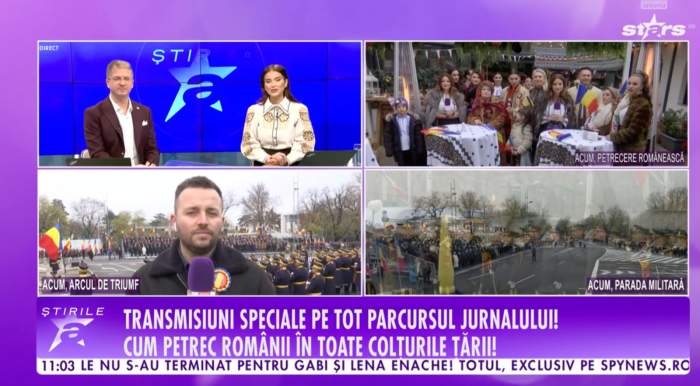 Parada militară, prezentată la Știrile Antena Stars