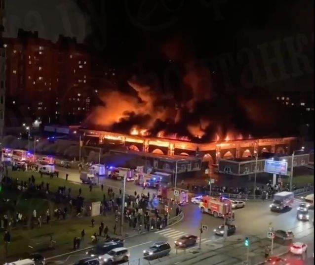 Incendiu puternic în Rusia