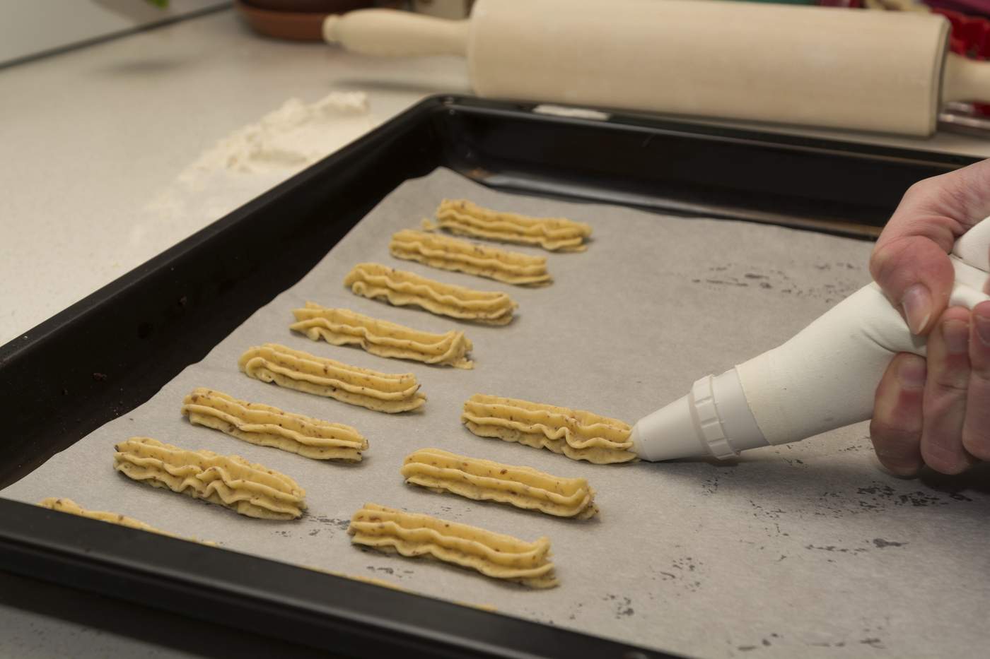 aluatul pentru biscuiții șprițați