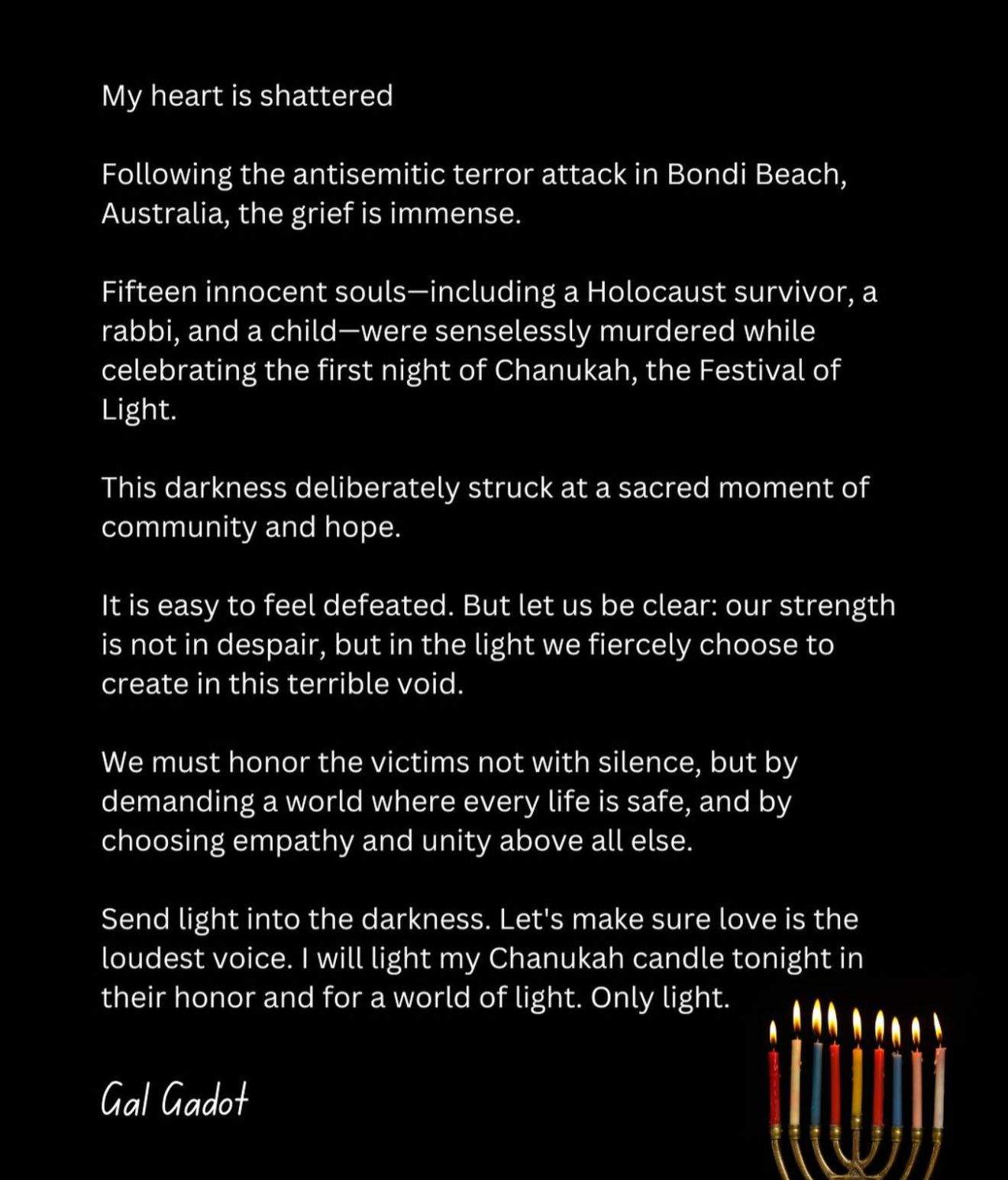 Reacția lui Gal Gadot