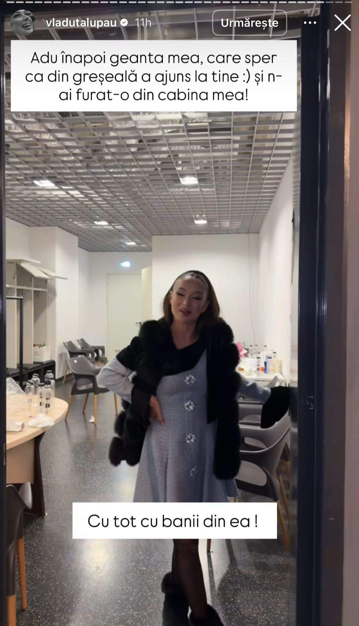 Mesajul Vlăduței Lupău pentru hoț