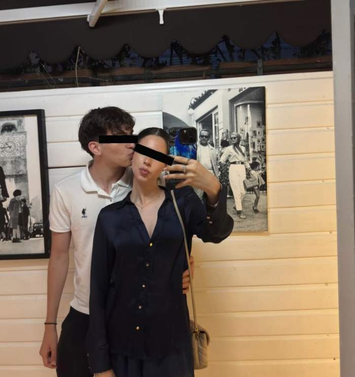 Violeta Bănică alături de iubitul ei