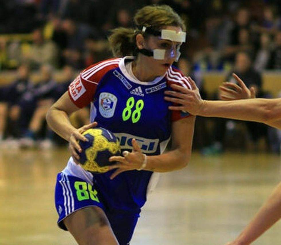 Patricia Vizitiu în timpul unui meci