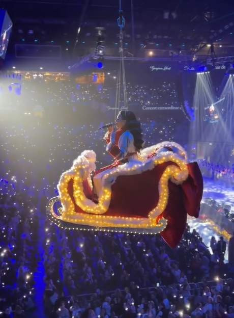 georgiana lobont intr-o sanie suspendata