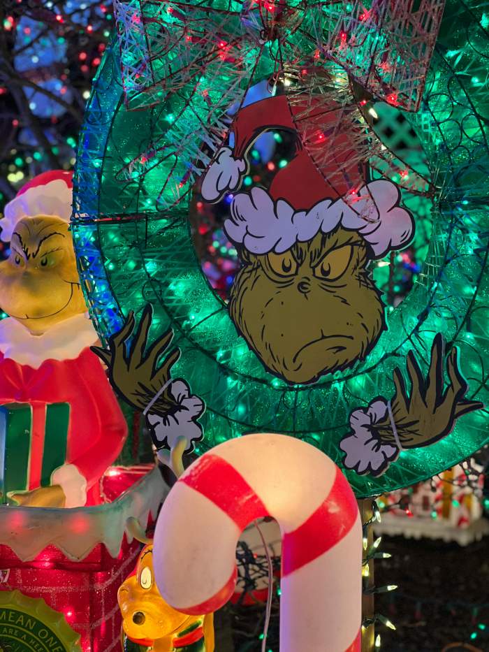 Foto decorațiune cu Grinch