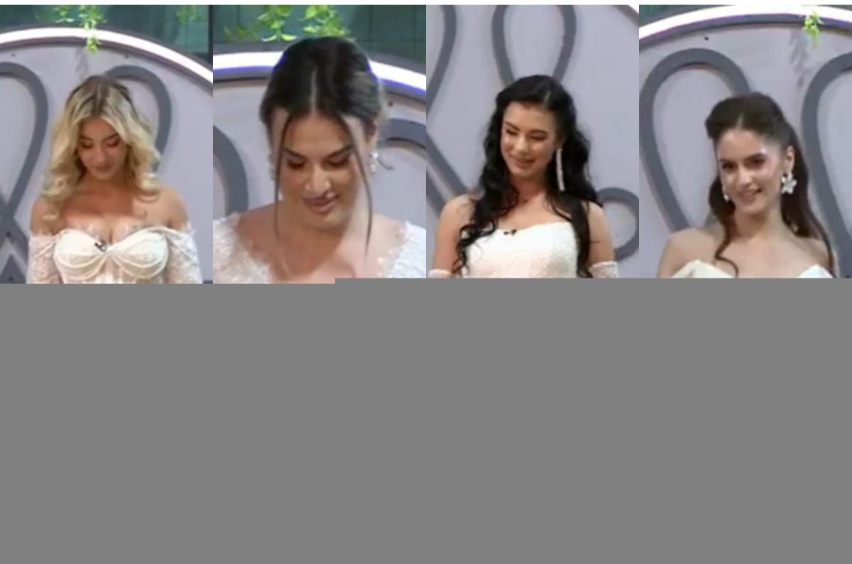Cât de frumoase sunt Emily, Denisa, Lavinia și Florina în rochii de mireasă! Ce ținute au ales concurentele pentru ziua cea mare