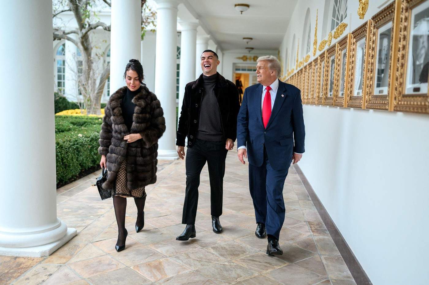 Cristiano Ronaldo, Georgina Rodriguez și Donald Trump