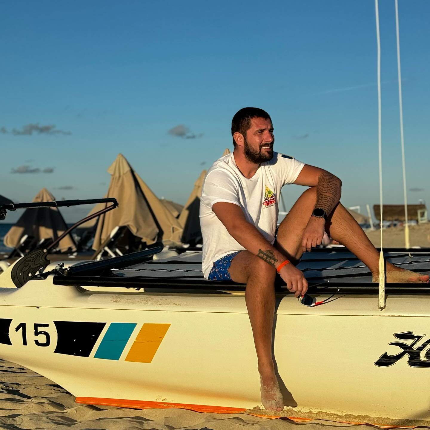 Cătălin Cazacu, pe barcă