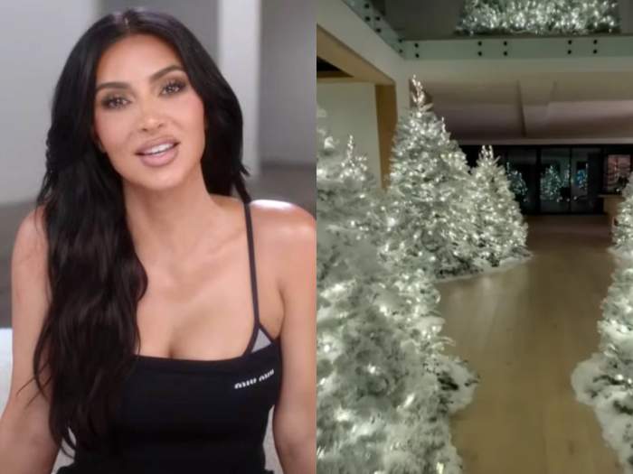 Kim Kardashian și-a transformat casa într-o pădure de brazi de Crăciun. Cum arată locuința divei