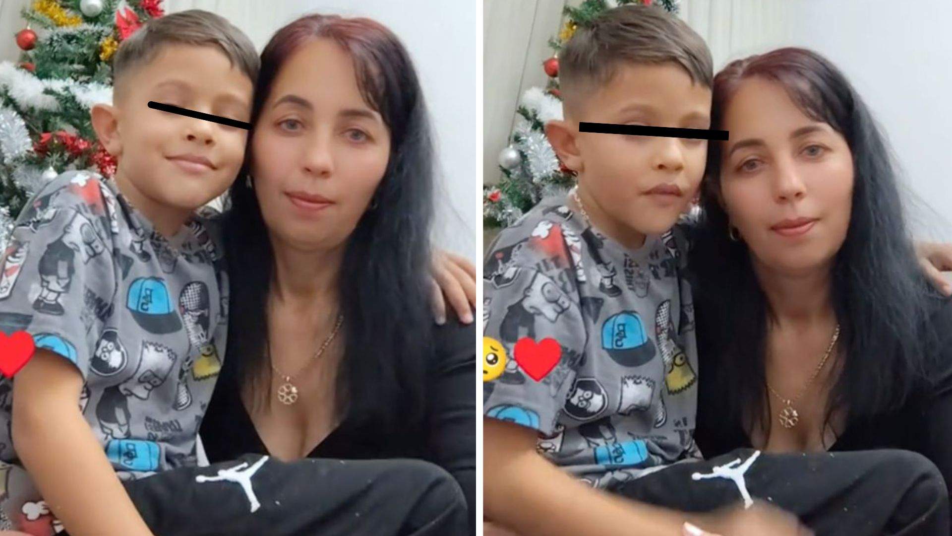 Colaj foto fiul Andrei și bunica sa