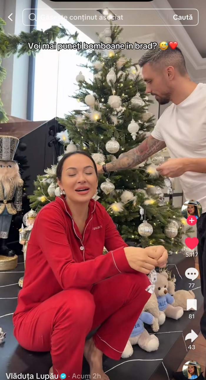 Cum și-a decorat Vlăduța Lupău bradul