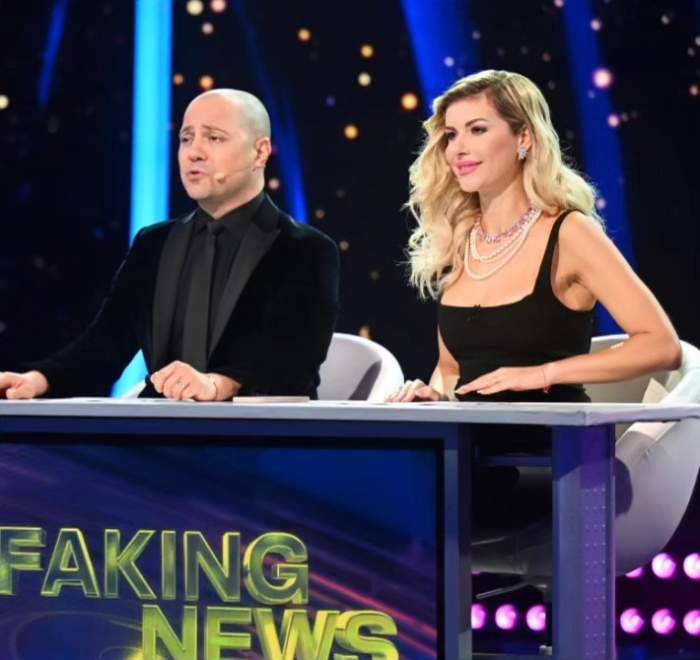 Dan Badea si Madalina, sotia lui, la o emisiune