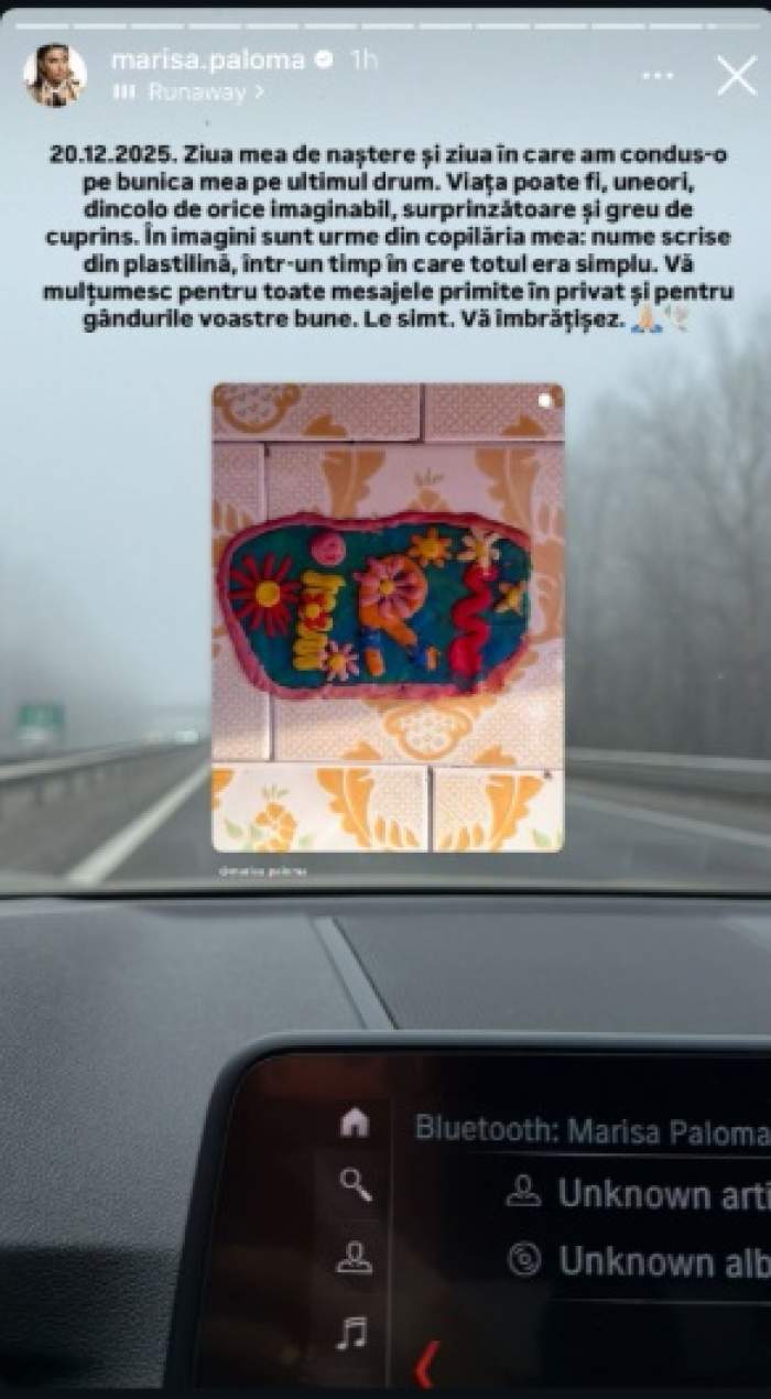 Marisa Paloma, momente extrem de dificile. Și-a înmormântat bunica în ziua în care a împlinit 29 de ani