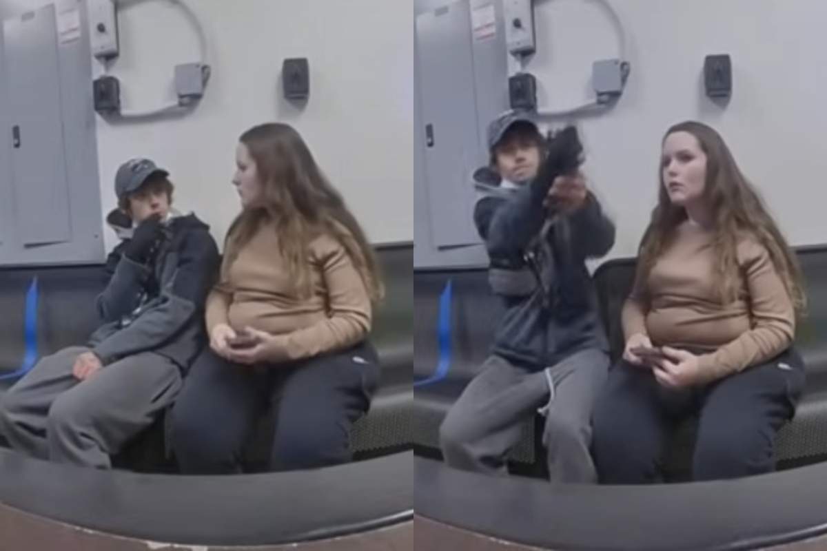 Incident șocant într-un magazin! Un suspect de furt a încercat să împuște un polițist. Camerele de supraveghere au surprins totul