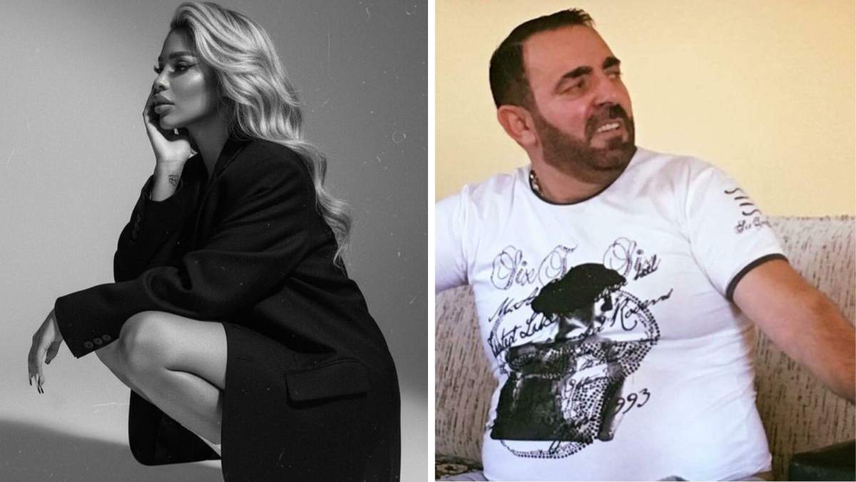 Colaj foto Cristina Pucean și tatăl ei