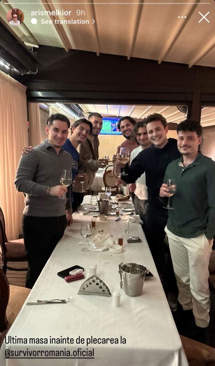 Aris Eram, la masă cu prietenii