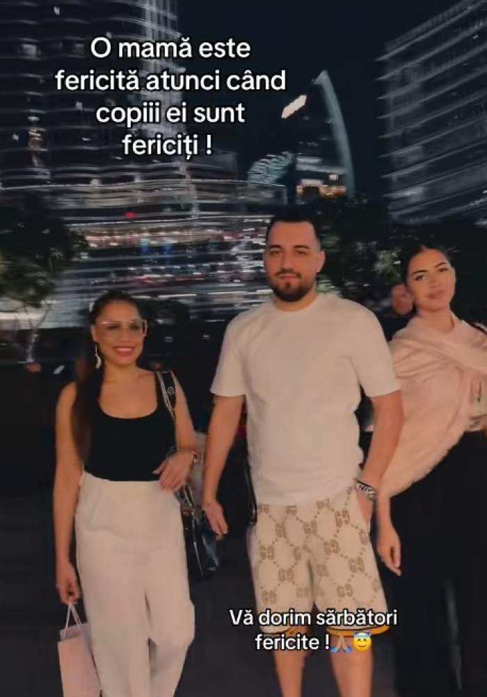 Vanessa, alături de mama și fratele ei