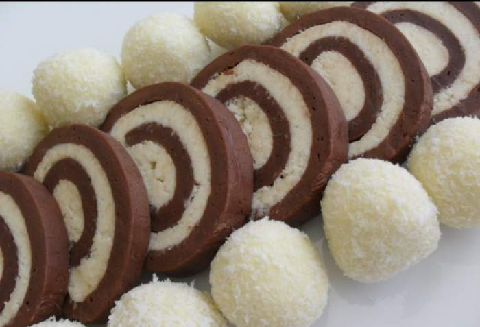 Ruladă de biscuiți cu cocos