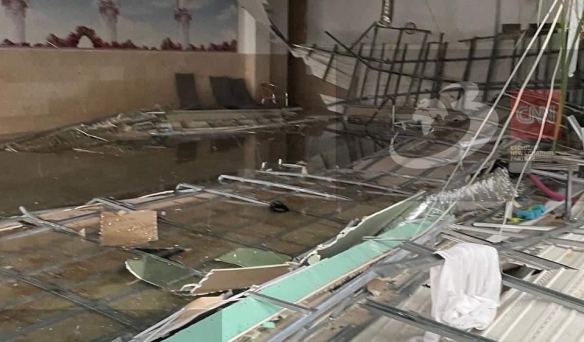 Imagini de la incidentul din hotelul de lux din Sibiu, unde tavanul s-a prăbușit peste turiști