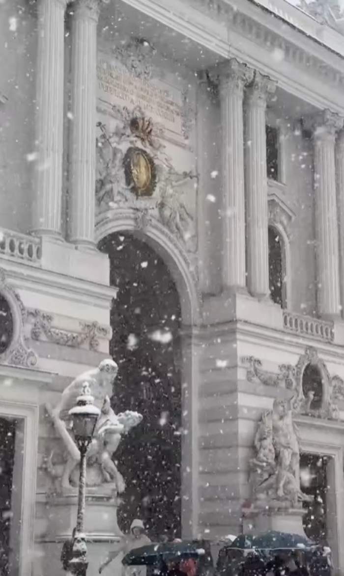 Primul Crăciun cu zăpadă după 28 de ani, în Viena. Atmosferă de poveste în capitala Austriei