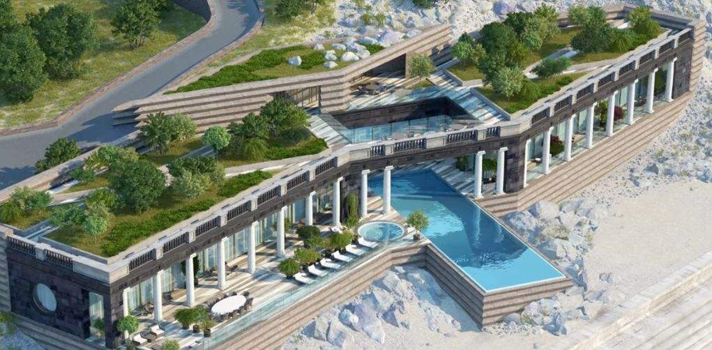 Palatul lui Vladimir Putin, văzut de sus