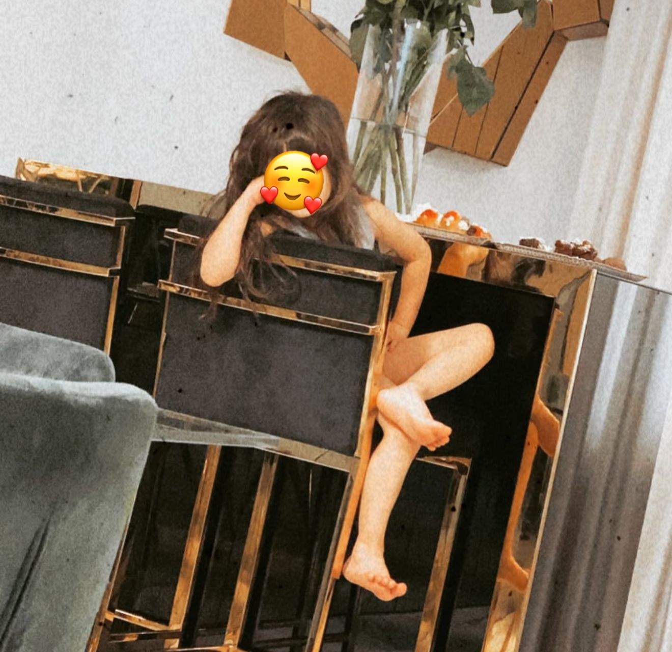 Fiica lui Florin Salam când era mai mică