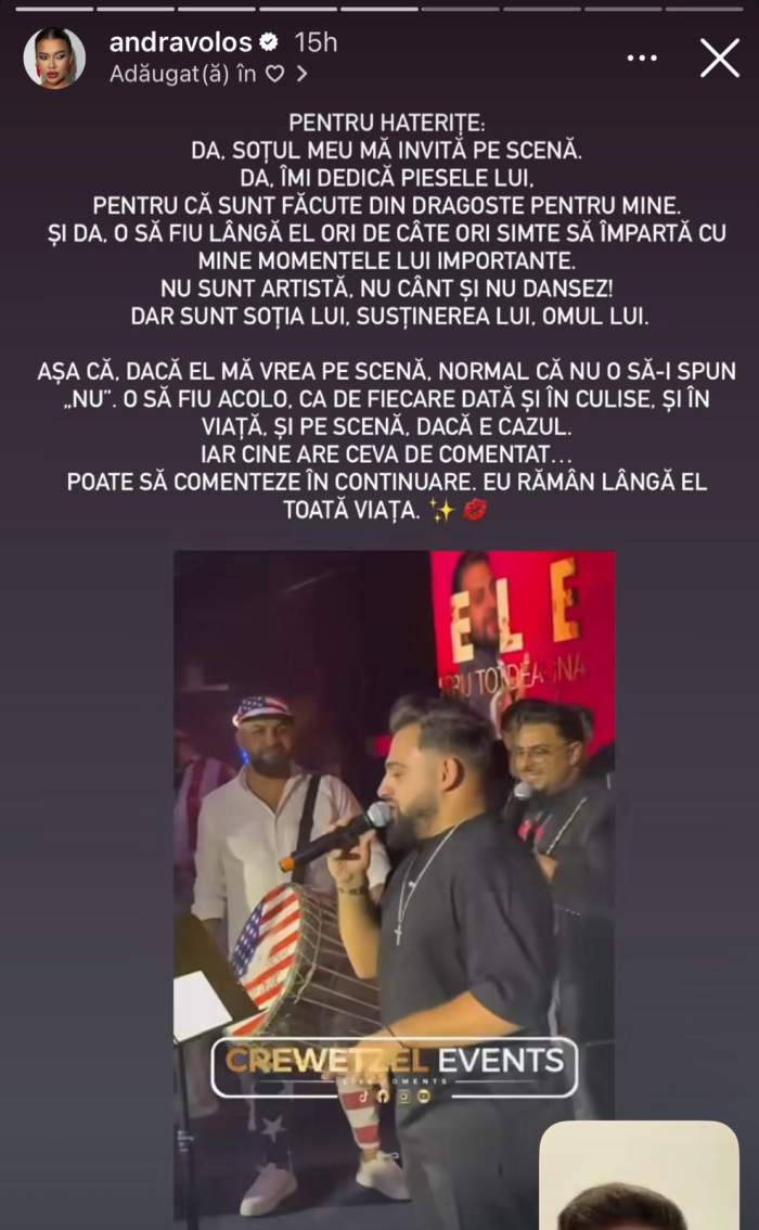 Mesajul postat de Andra Volos