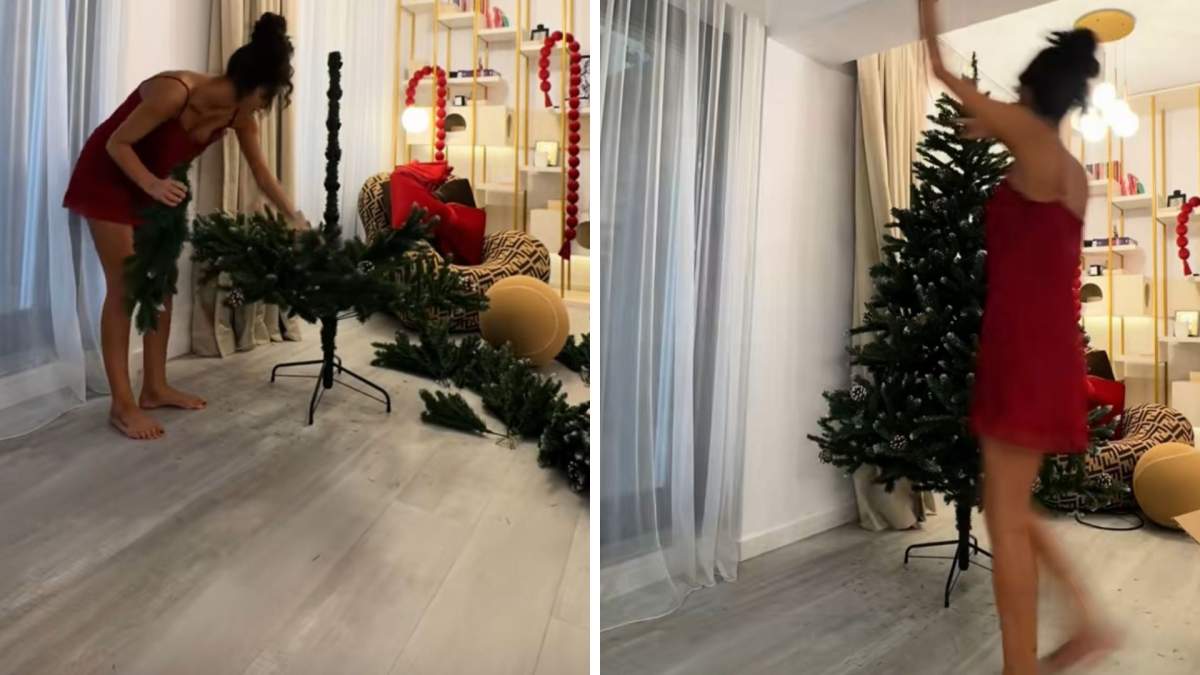 Colaj Ramona Olaru împodobește bradul